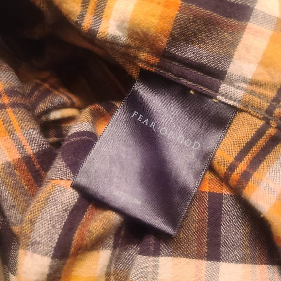 Fear of God Flannel Shirt | Fourth Collection | Yellow/Black | Long Sleeve - Picture 4 of 4